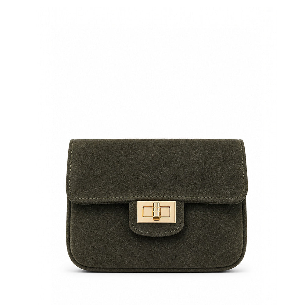 BORSA POCHETTE IN CAMOSCIO CON CHIUSURA A GIRELLO