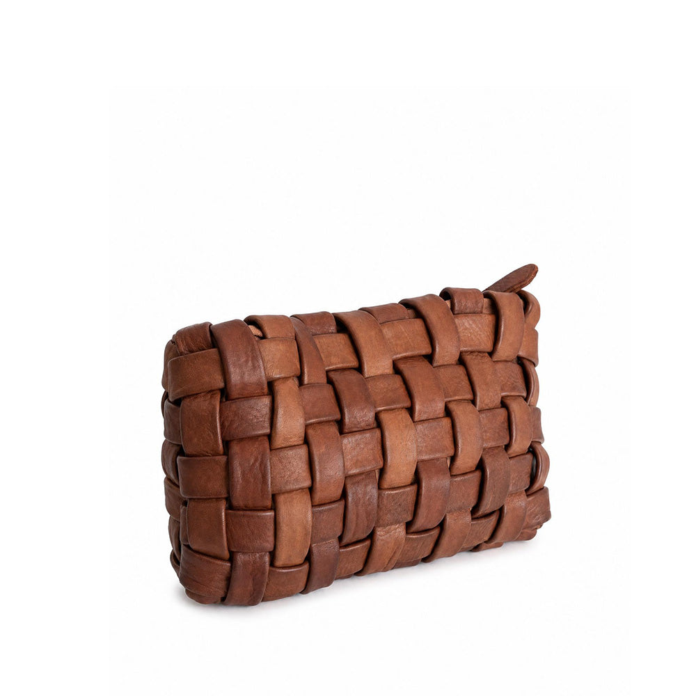 BORSA POCHETTE INTRECCIATA IN LEATHER