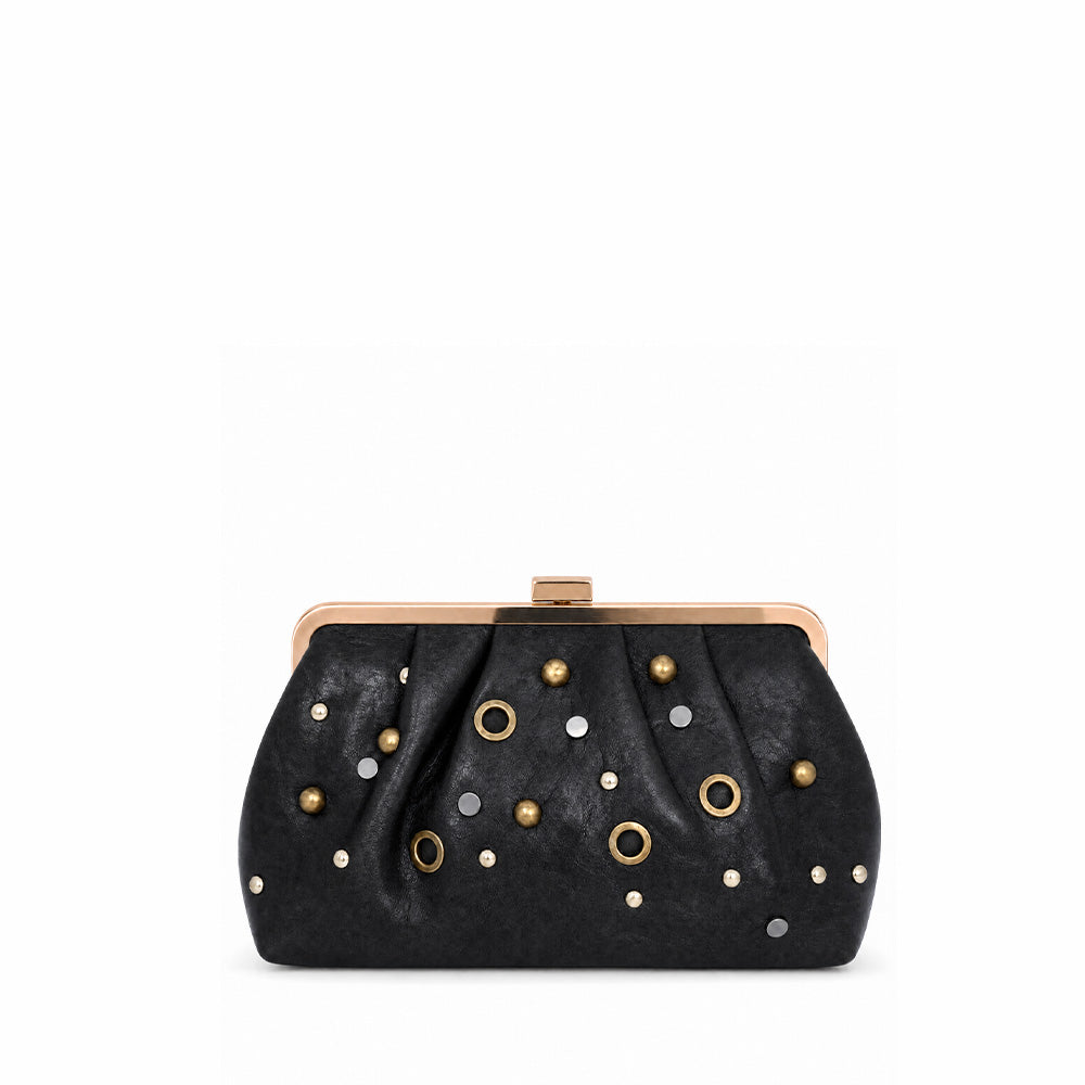 BORSA A MANO POCHETTE CON BORCHIE VARIE