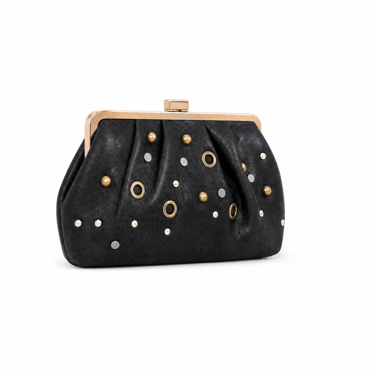 BORSA A MANO POCHETTE CON BORCHIE VARIE