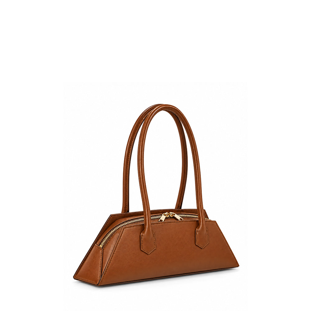 BORSA A SPALLA TRAPEZOIDALE CON STRUTTURA RIGIDA