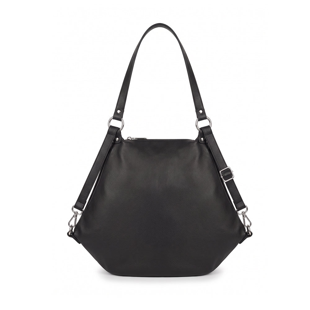 BORSA ZAINO CON TASCA A ZIP SU UN LATO