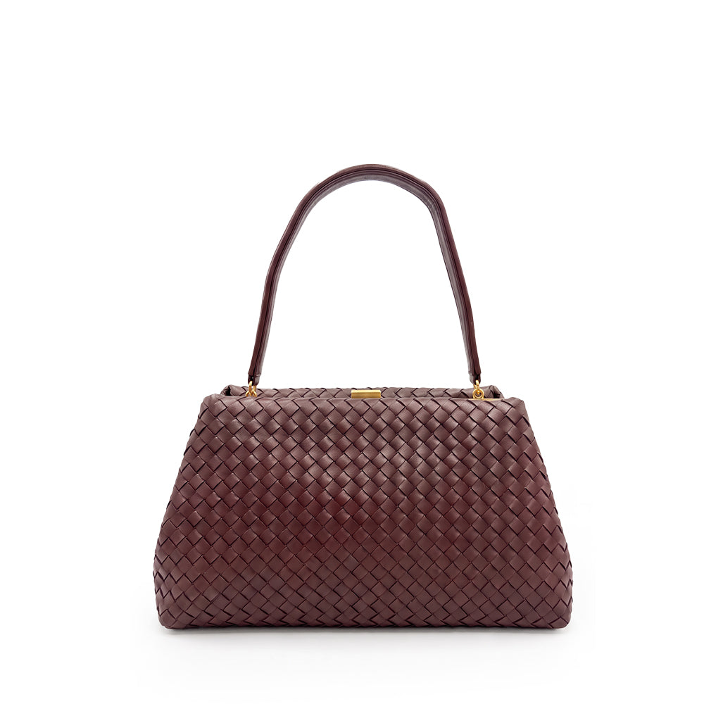 BORSA A MANO CON TEXTURE TRECCIATA