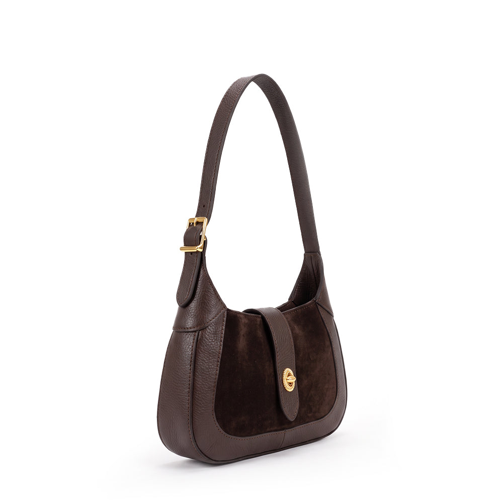 BORSA A SPALLA RETRO' CON CHIUSURA A GIRELLO