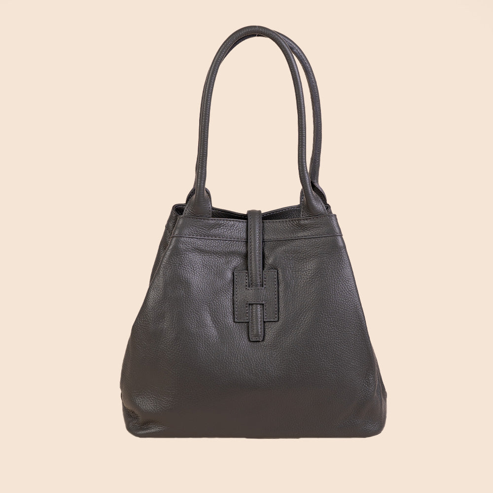 SHOULDER BAG WITH CENTRAL H AND TAB