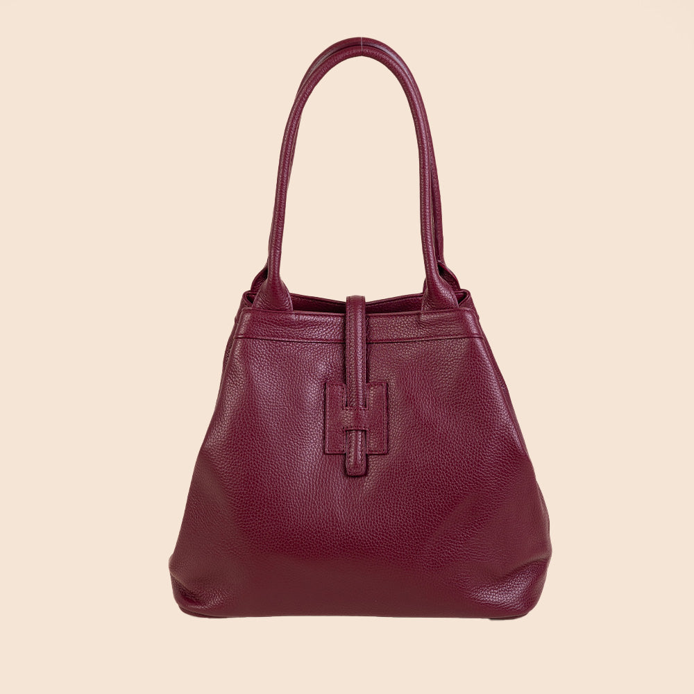 SHOULDER BAG WITH CENTRAL H AND TAB
