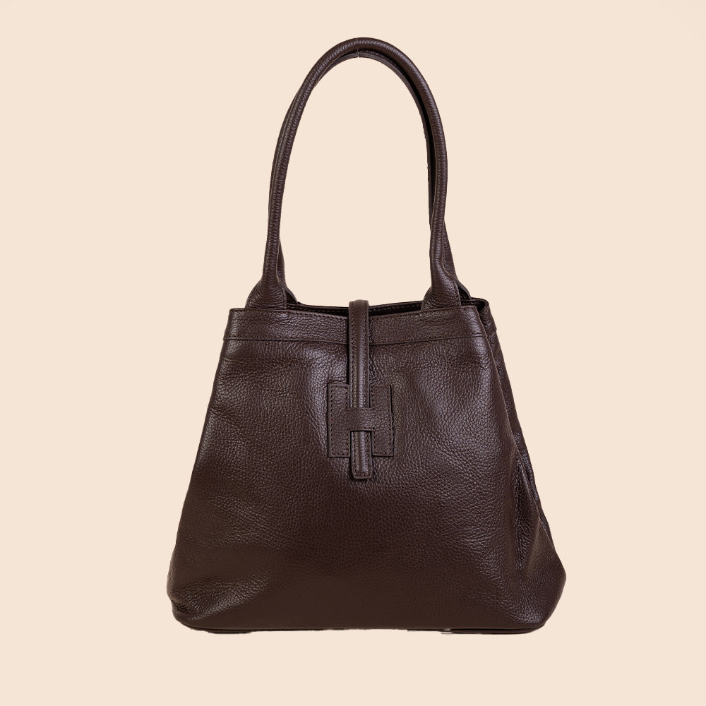 SHOULDER BAG WITH CENTRAL H AND TAB