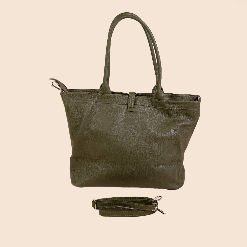 BORSA A SPALLA CON H CENTRALE E LINGUETTA
