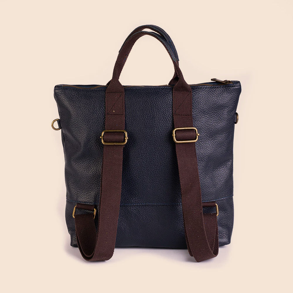 BORSA ZAINO CON STRISCIA CENTRALE METALLIZZATA