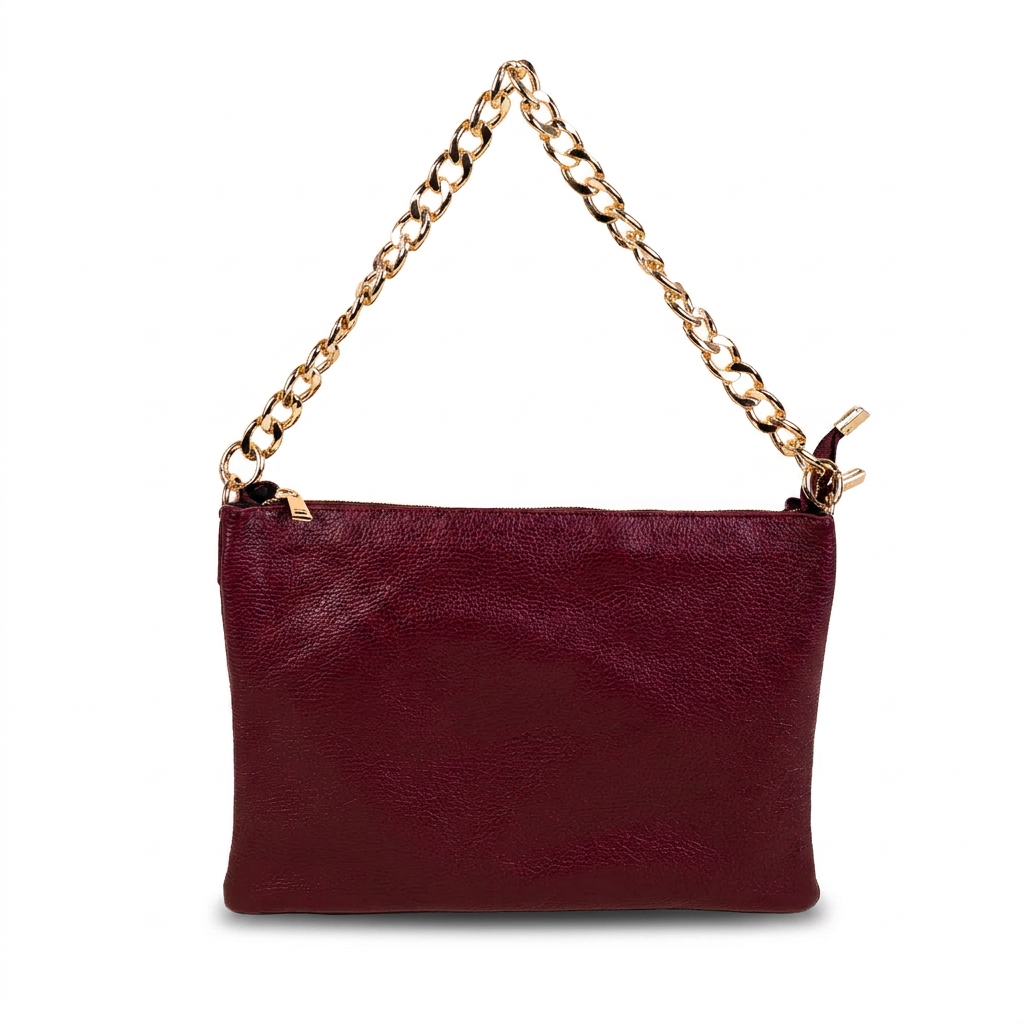 CLUTCH BAG WITH THREE COMPARTMENTS