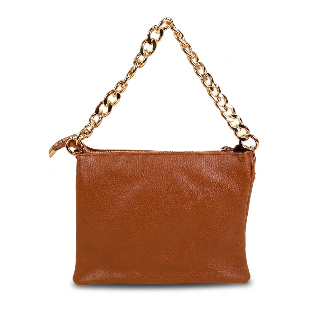 CLUTCH BAG WITH THREE COMPARTMENTS