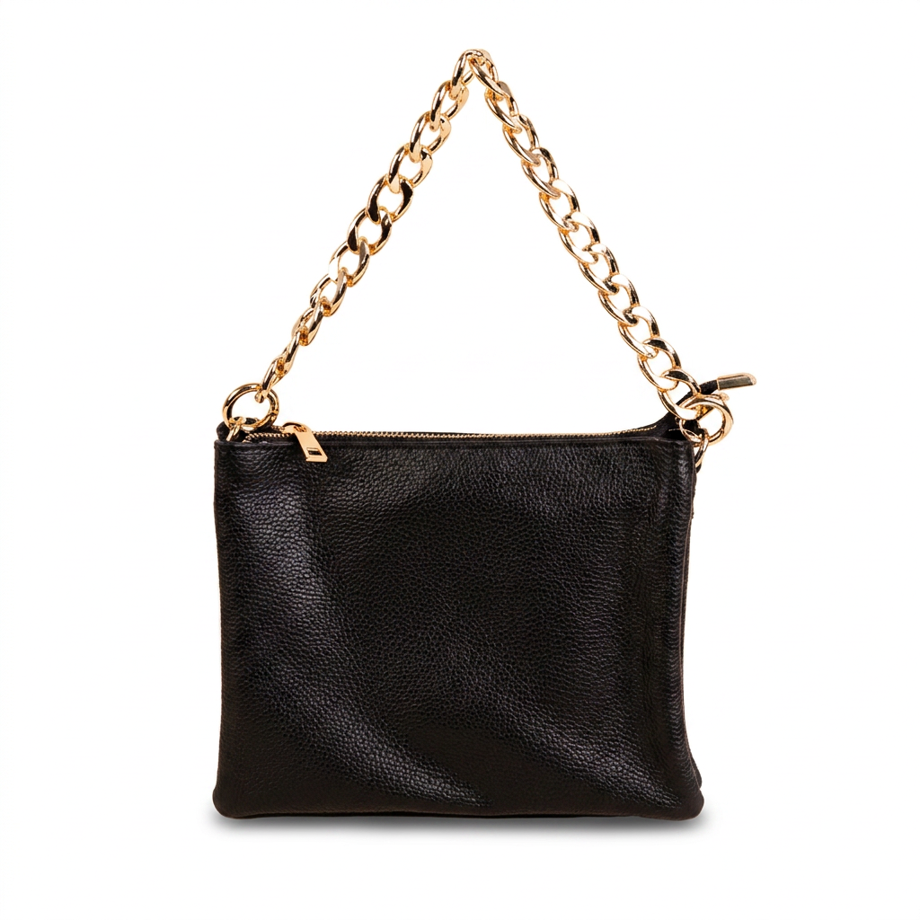 CLUTCH BAG WITH THREE COMPARTMENTS
