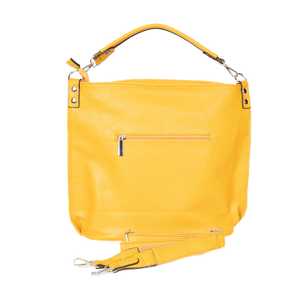 SHOULDER BAG WITH SIDE ZIP CLOSURE