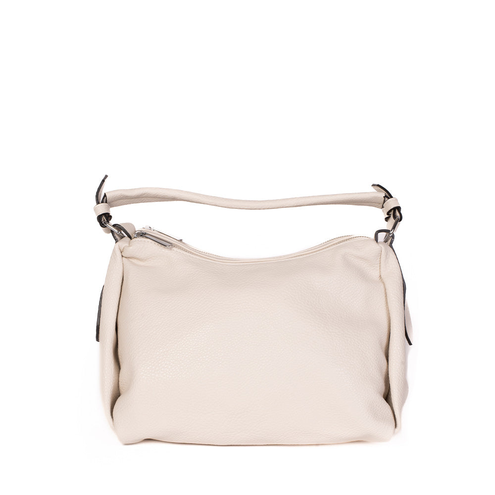 SHOULDER BAG WITH DOUBLE ZIP CLOSURE