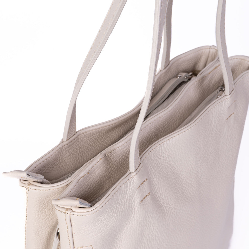 SHOULDER BAG WITH DOUBLE ZIP ON THE SIDES