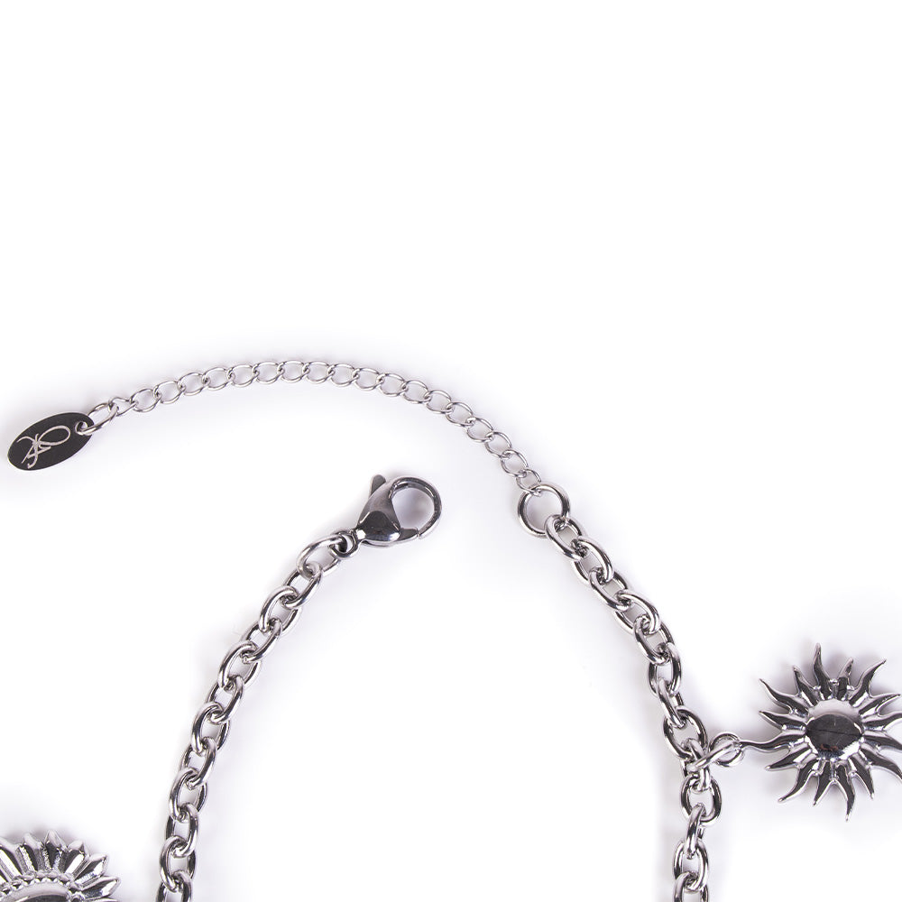 BRACCIALE MORBIDO CON SOLE MONETA CUORE E STELLA