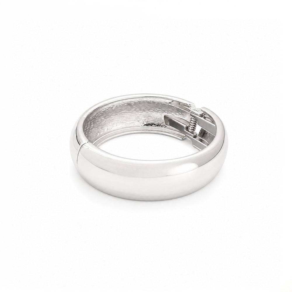 BRACCIALE RIGIDO CIRCOLARE LUCIDO CON MOLLA
