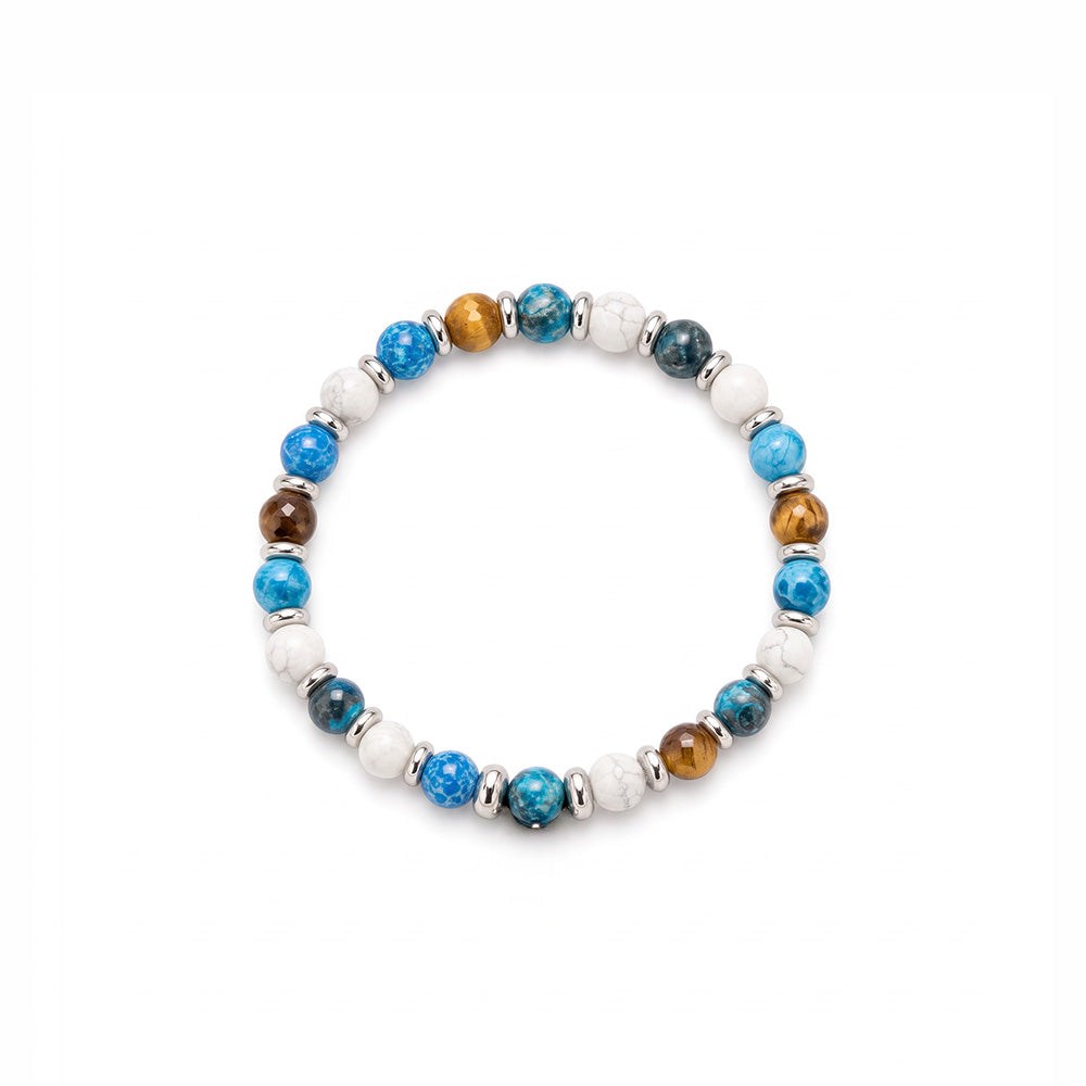 BRACCIALE ELASTICO CON PIETRE DURE COLORATE