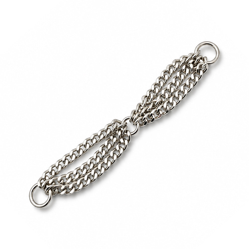 BRACCIALE A TRIPLA CATENA A GRUMETTA CON CHIUSURA A T