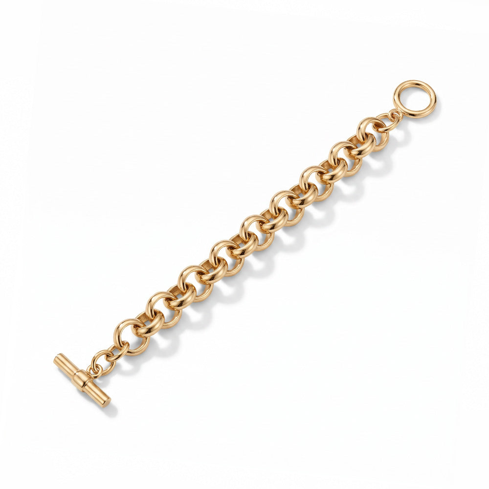 BRACCIALE A CATENA SINGOLA ARROTONDATA