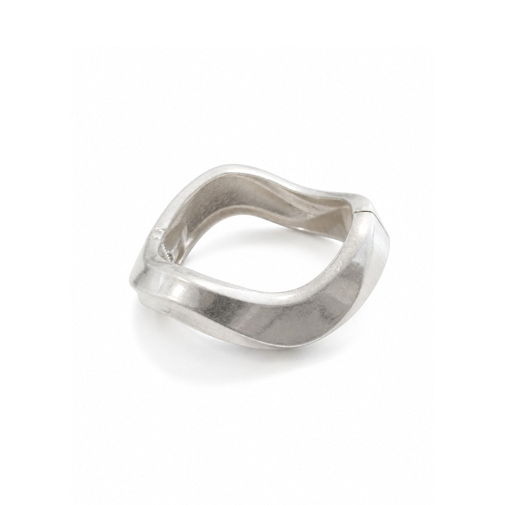 BRACCIALE RIGIDO ONDULATO SATINATO