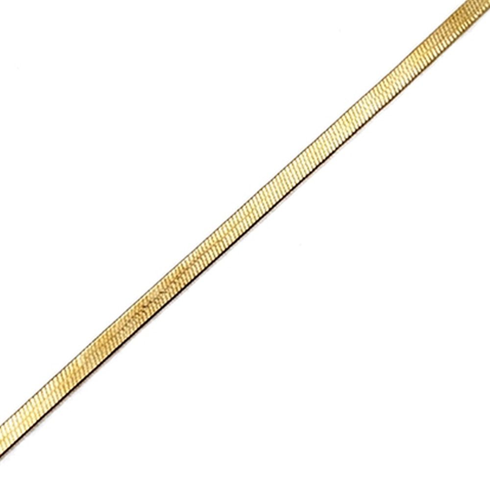 BRACCIALE CATENA SNAKE A MAGLIA PIATTA CON REGOLAZIONE