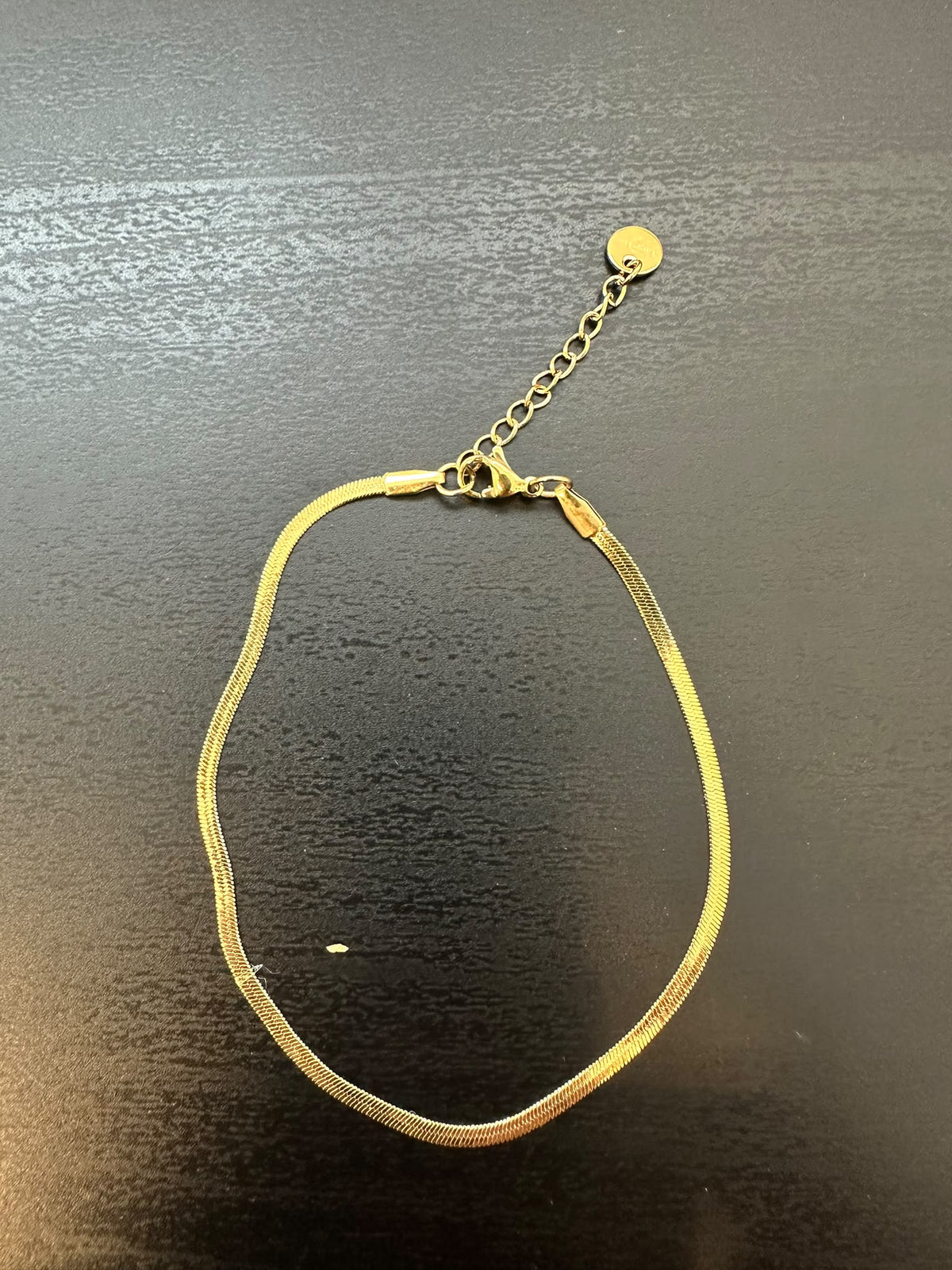 BRACCIALE CATENA SNAKE A MAGLIA PIATTA CON REGOLAZIONE