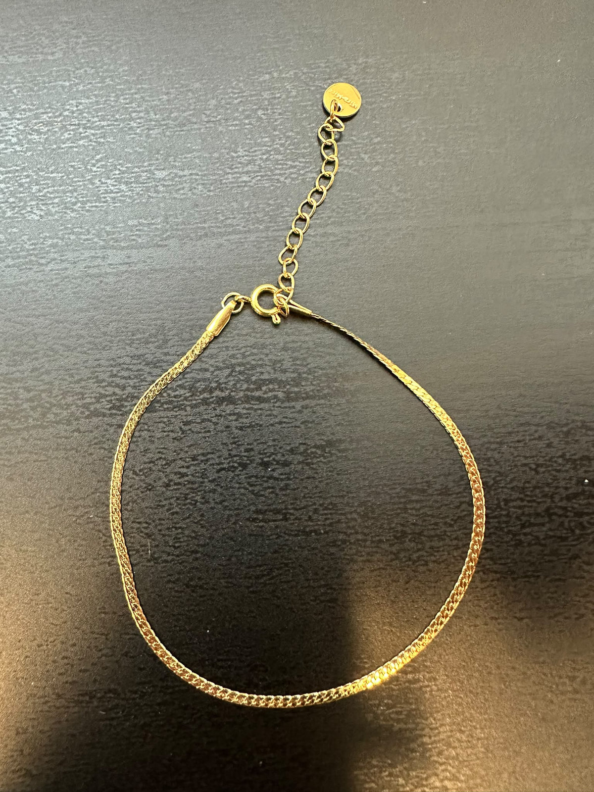 BRACCIALE CATENA SNAKE A MAGLIA PIATTA CON REGOLAZIONE