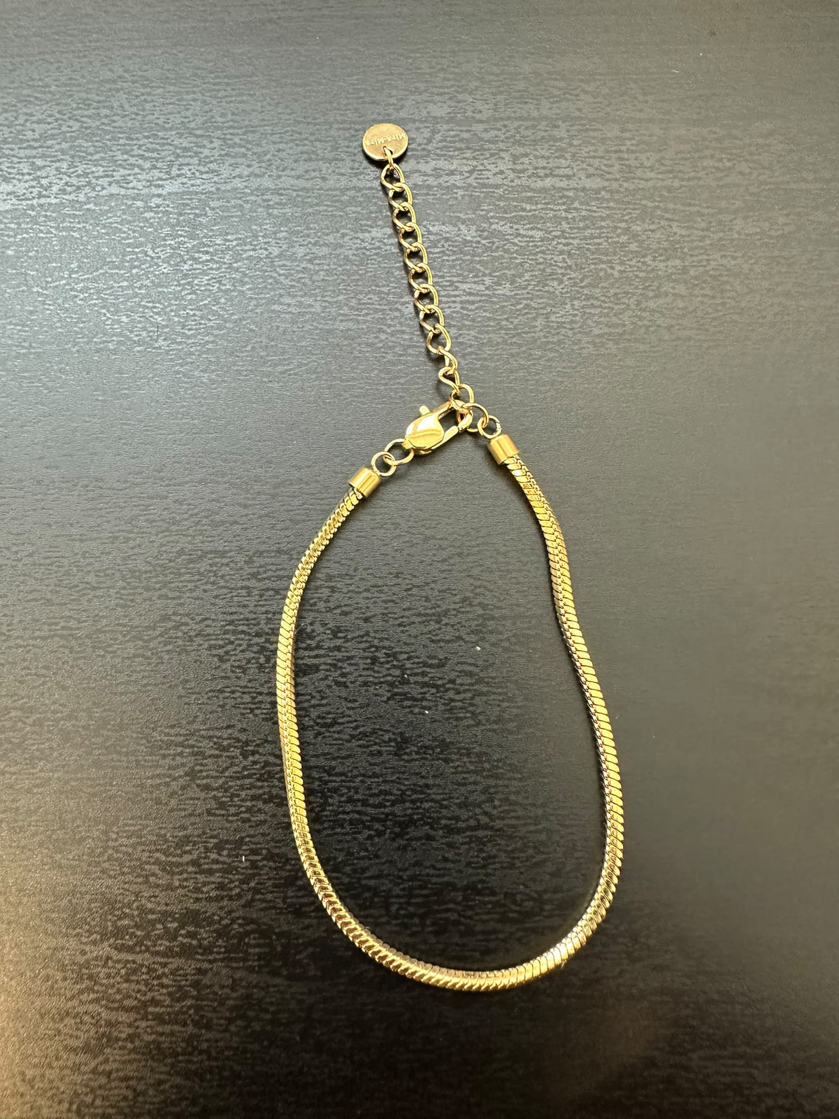 BRACCIALE A MAGLIA SNAKE A SEZIONE QUADRATA CON REGOLAZIONE