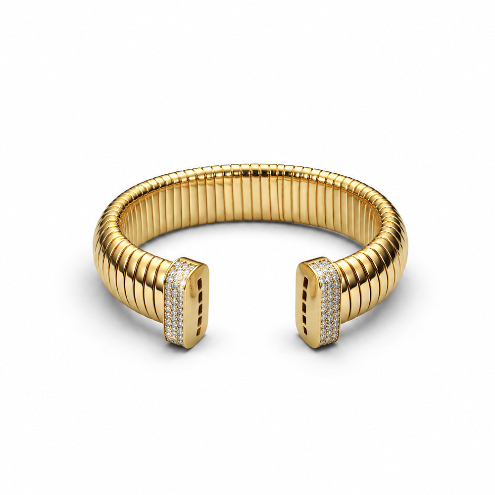 BRACCIALE SEMIRIGIDO MOBILE CON ZIRCONI AGLI ESTREMI