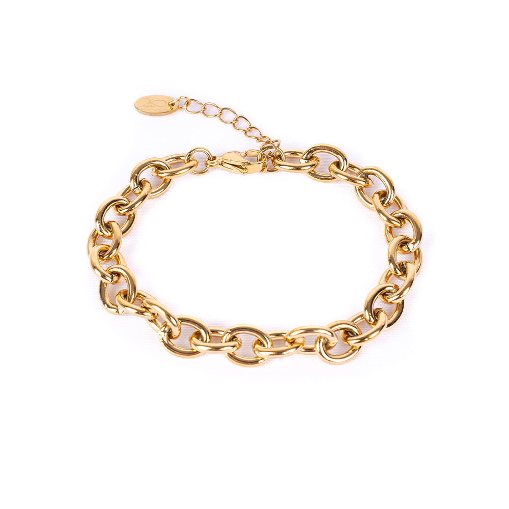 BRACCIALE MORBIDO A CATENA OVALE