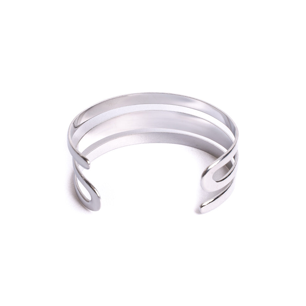 BRACCIALE RIGIDO CON TRE FILE LUCIDE