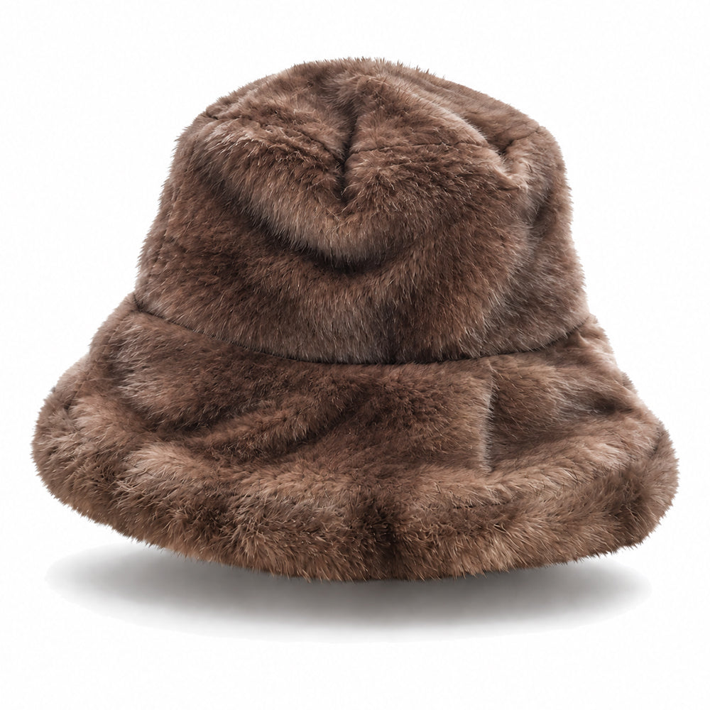 CAPPELLO DOUBLE FACE IN PELLICCIA E TESSUTO TECNICO