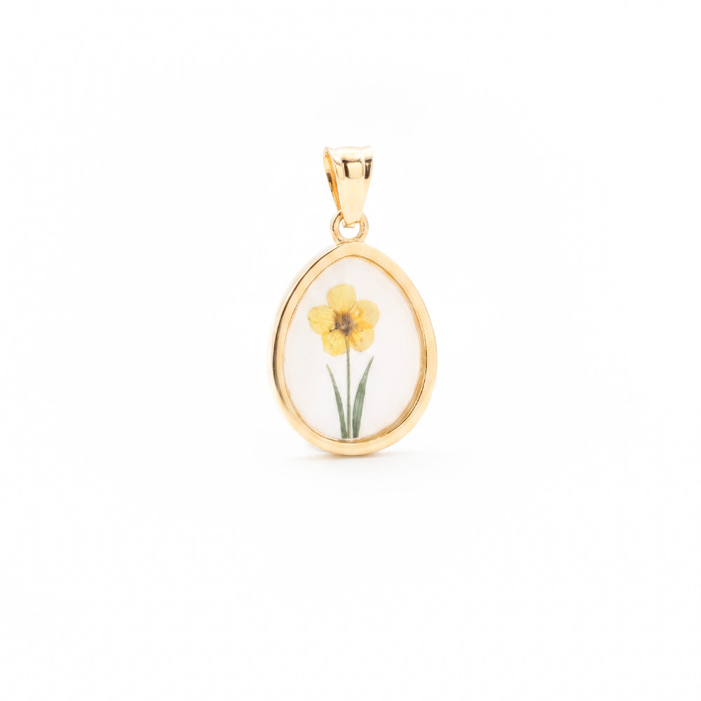 CHARM CON FIORE GIALLO DISEGNATO