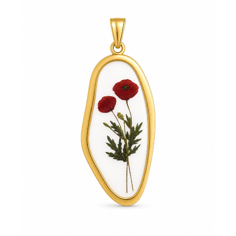 CHARM ASIMMETRICO CON FIORI DISEGNATI
