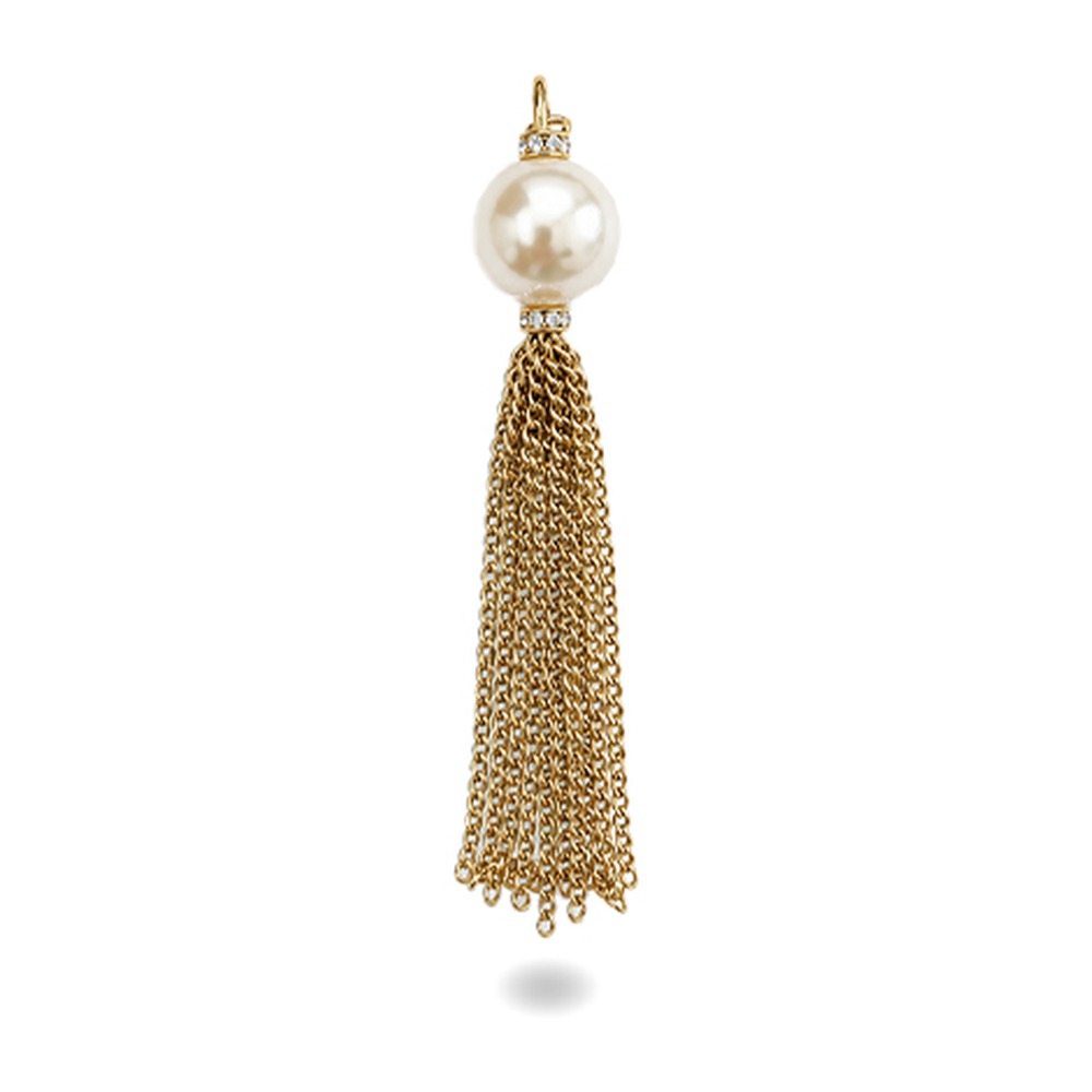 CHARM CON SFERA E CATENE PENDENTI