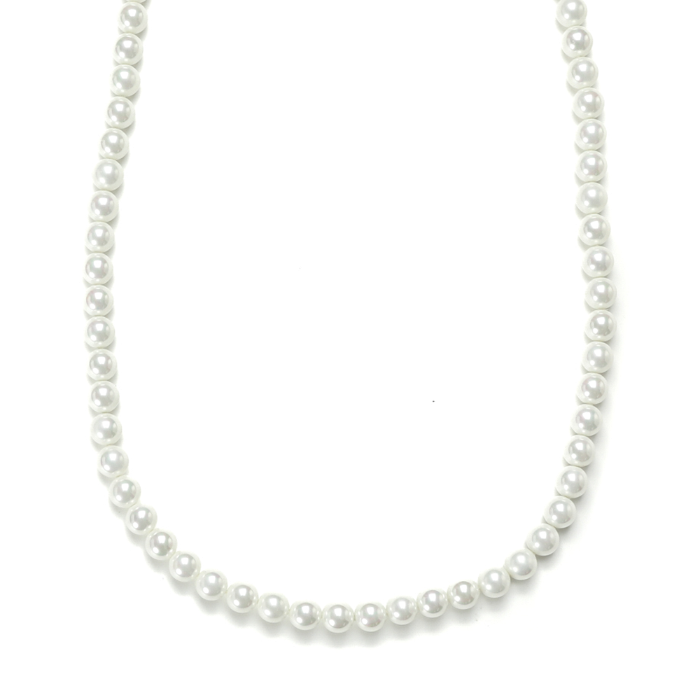 COLLANA LUNGA CON FILA DI PERLE E CATENA ALLUNGATA