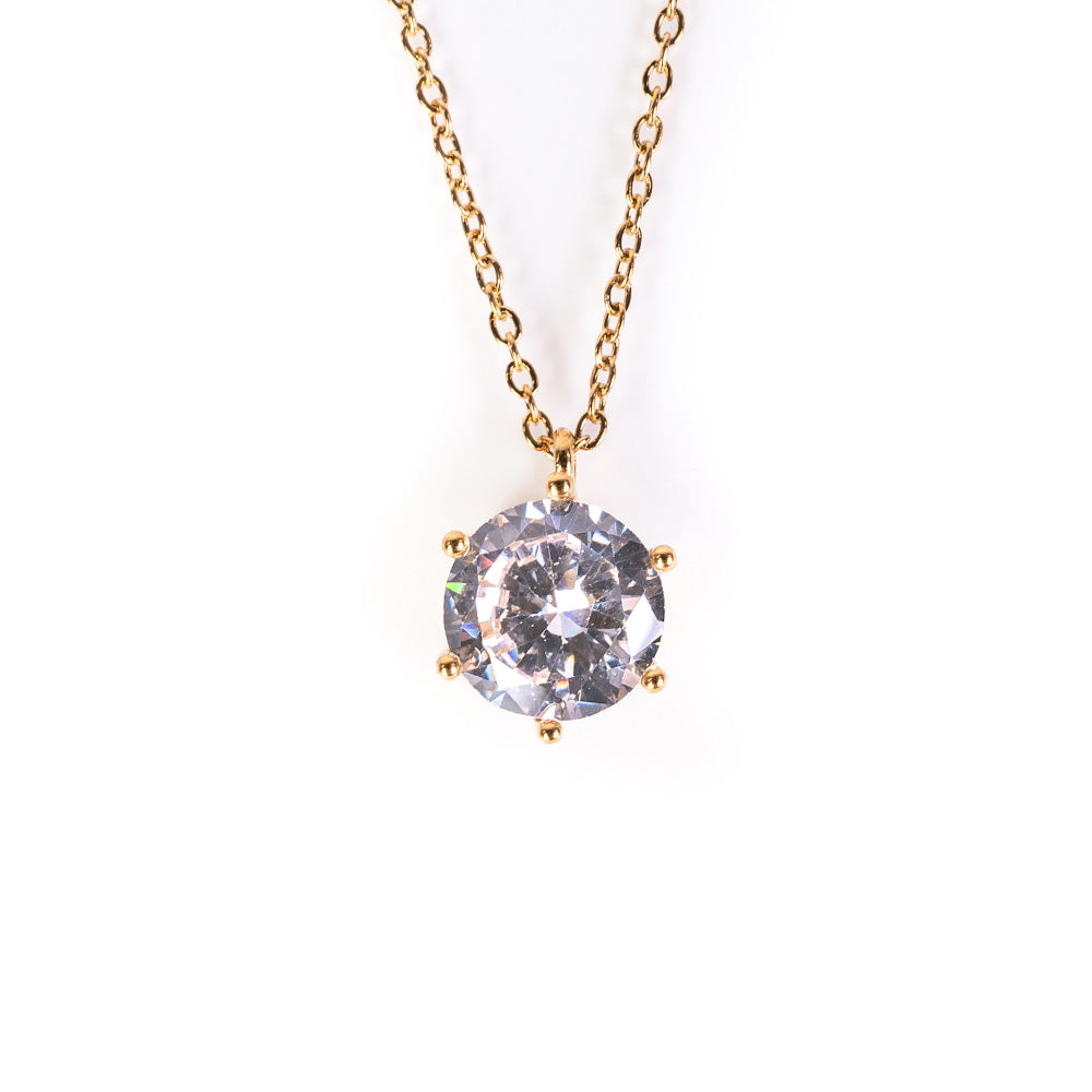 COLLANA GIROCOLLO CON PUNTO LUCE ROTONDO GRANDE
