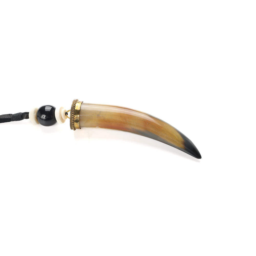 LONG HORN PENDANT NECKLACE