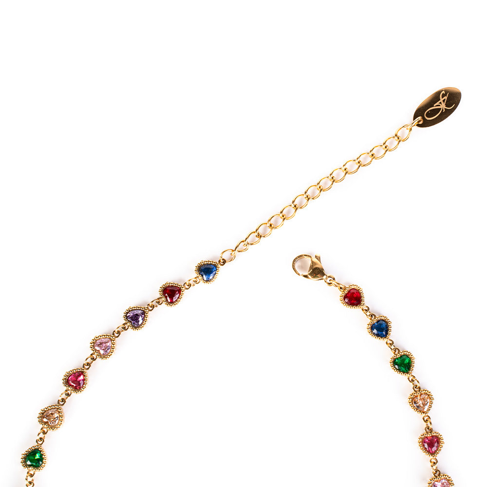 HEART STONES CHOKER NECKLACE