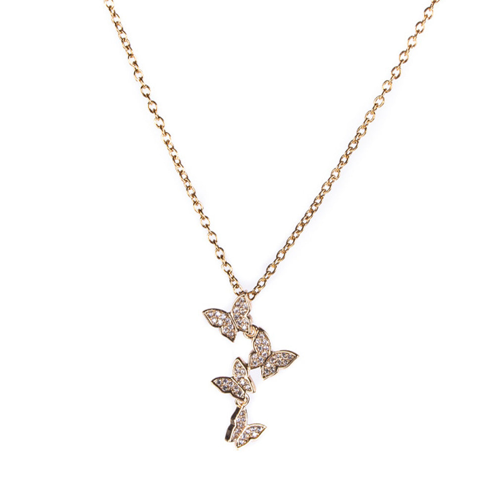 THIN CHOKER NECKLACE WITH BUTTERFLIES