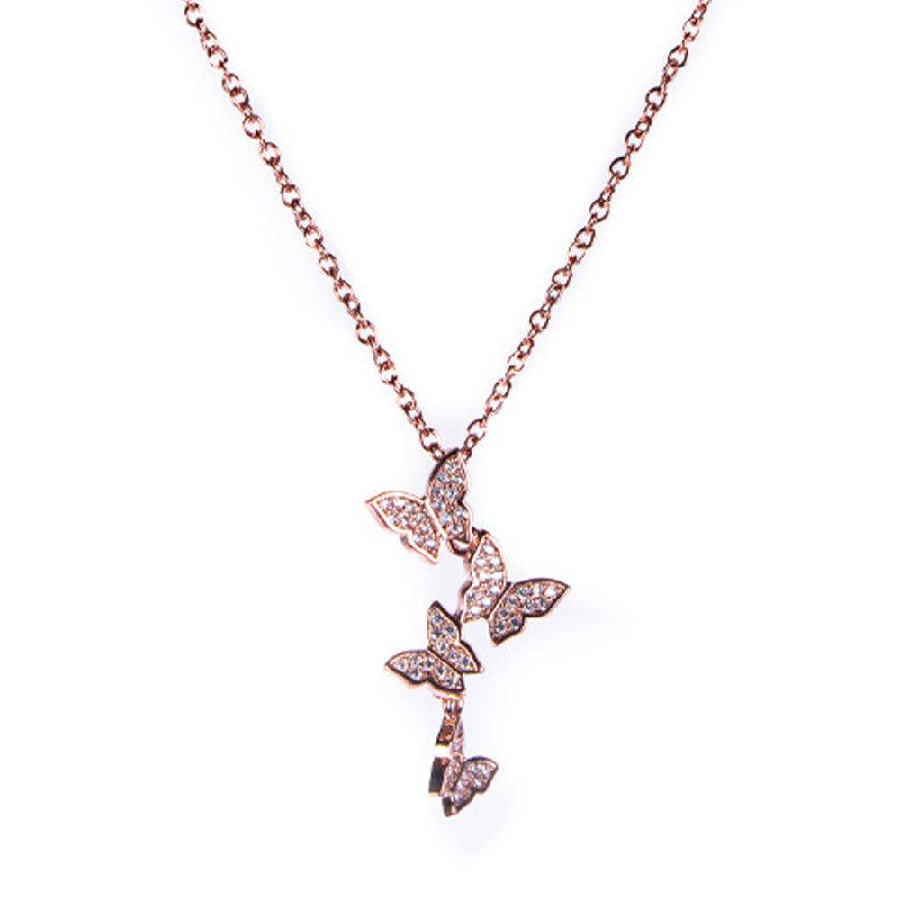 THIN CHOKER NECKLACE WITH BUTTERFLIES