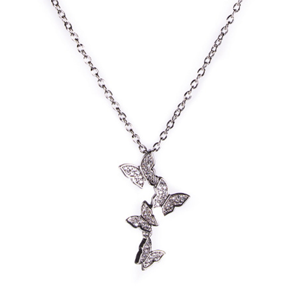 THIN CHOKER NECKLACE WITH BUTTERFLIES