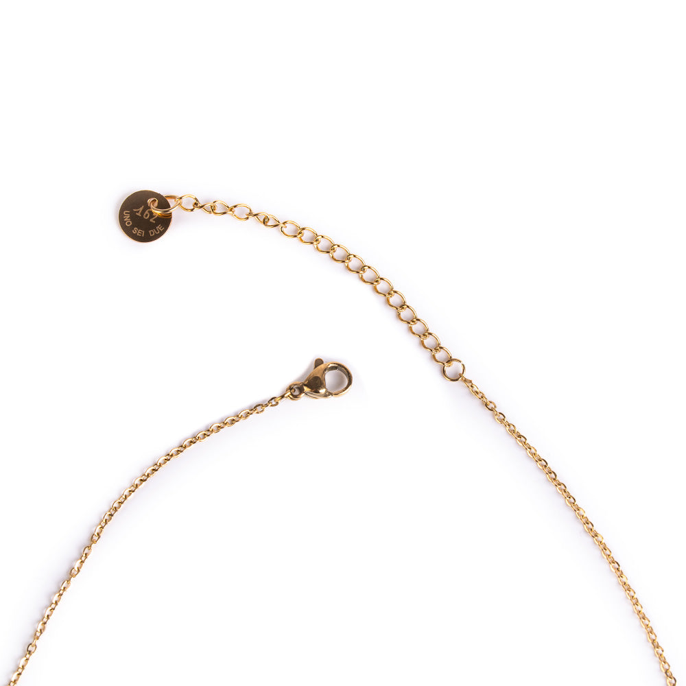THIN CHOKER NECKLACE WITH HANGING TEDDY BEAR PENDANT