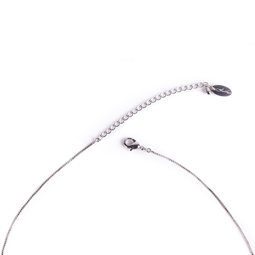 THIN CHOKER NECKLACE WITH CENTRAL RHINESTONES
