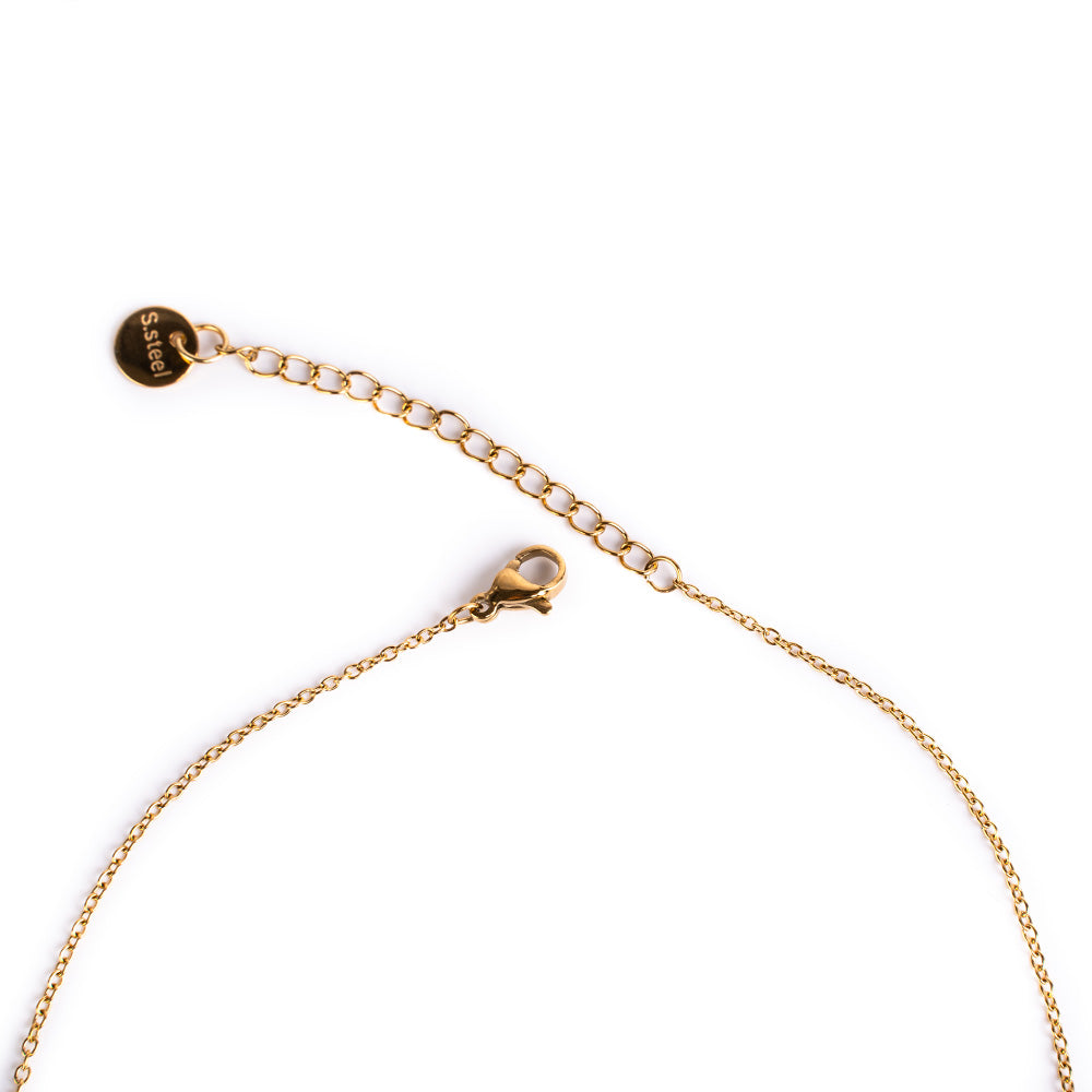 CHOKER NECKLACE WITH LIGHT POINT AND RHINESTONE