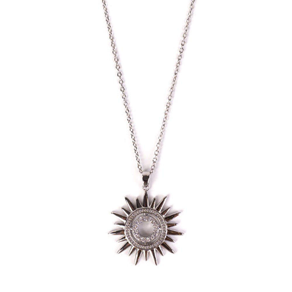 RHINESTONE SUN CHOKER NECKLACE
