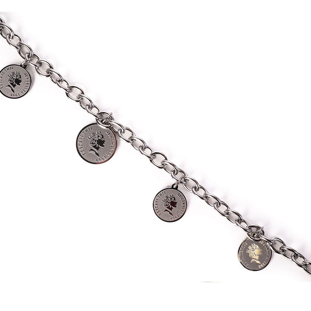 CHOKER NECKLACE WITH PENDANT COINS