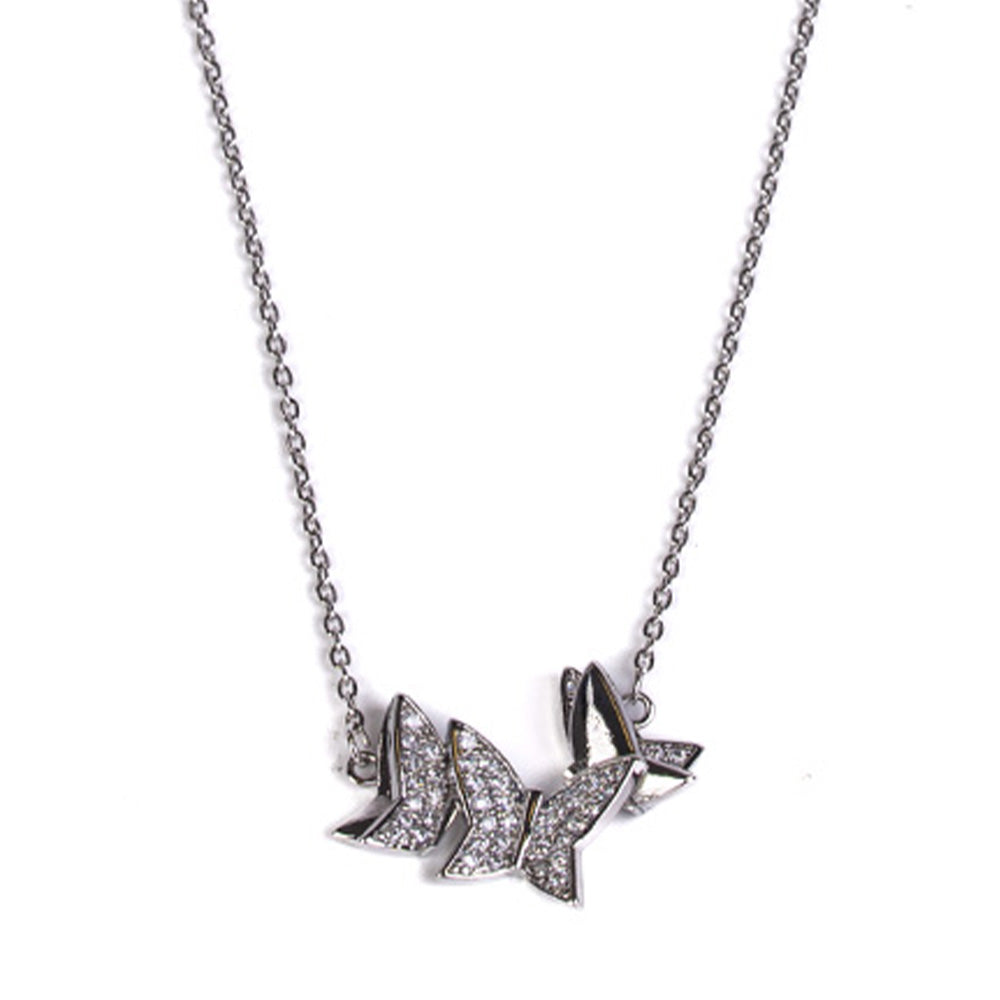 CHOKER NECKLACE WITH THREE BUTTERFLIES