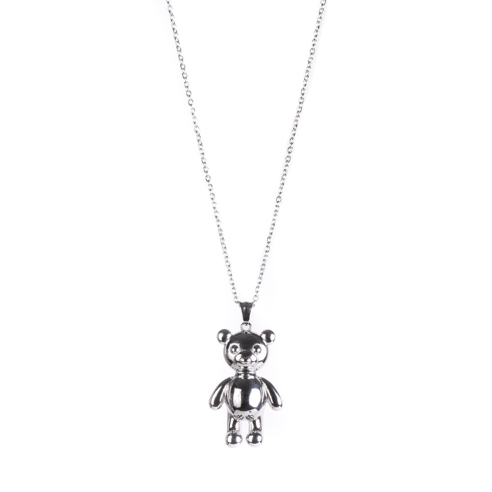 TEDDY BEAR PENDANT CHOKER NECKLACE
